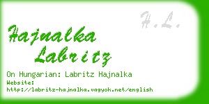 hajnalka labritz business card